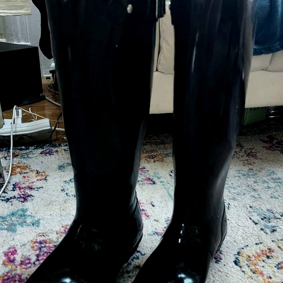 NEW Hunter Tall Black Shine Boots size 8 - Picture 8 of 12